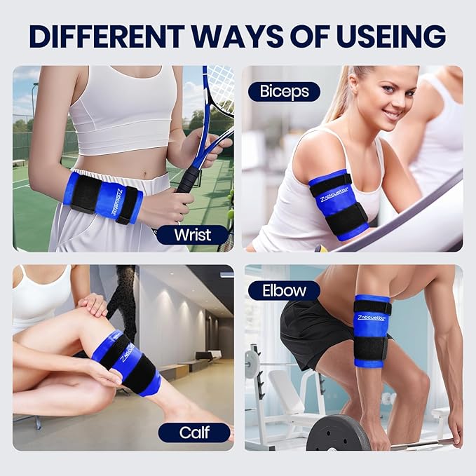 Wrist Hand Ice Pack Wrap 2 Pack-Reusable Gel Hot & Cold Therapy for Wrist Elbow Hand Pain Relief from Carpal Tunnel, Soreness,Rheumatoid Arthritis, Tendonitis,Swelling, Bruises & Sprains