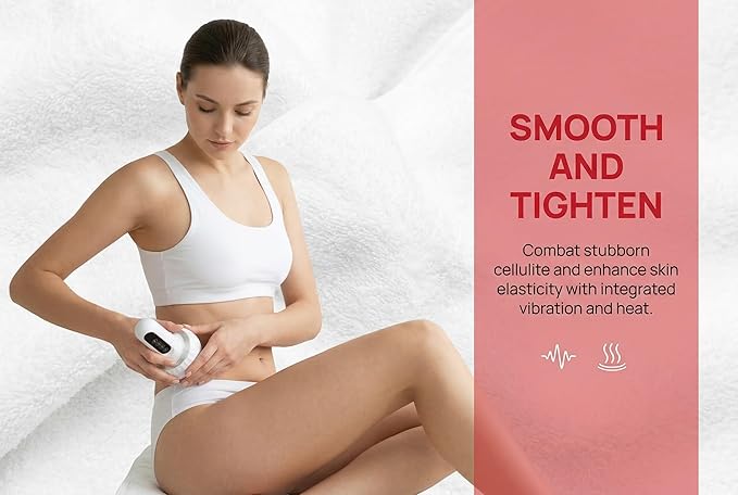 Lymphatic Drainage Massager & Anti Cellulite Massage Tool, Body Sculpting Machine with Microcurrent, Light, Heat & Vibration, Reduce Stretch Marks & Cellulite for Legs, Arms, Belly, Thighs, Back