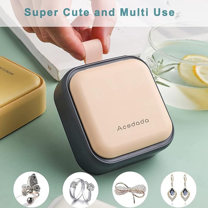 Small Pill Case, Cute Pill Box - Acedada Travel Daily Pill Organizer, Portable Pretty Pill Container for Purse Pocket, Compact Medicine Holder for Vitamins, Fish Oils, Supplements, Pink