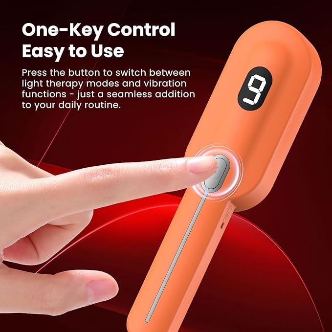 Red Light Therapy Scalp Comb with Laser & Infrared Light, 5 Modes Vibration Scalp Massager with Timer Display, Red Light Hair Brush, Promote Hair Growth in Women and Men