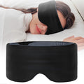 Sleep Mask,Eye Masks for Sleep,Dual-Side Blackout Eye Covers for Side Sleeper,No Strap Designed, Adjustable Band, Pressure-Free, Wrapped Around, for Women/Men/Nap/Travel/Yoga - Black