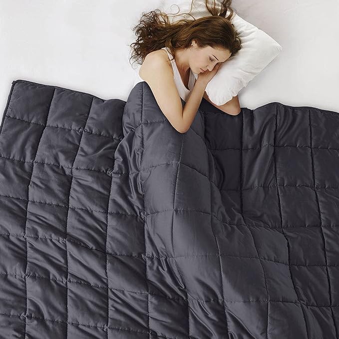 Weighted Blanket 20lbs 48"x72" Cooling Breathable Heavy Blanket Microfiber Material with Glass Beads for Adult All-Season Summer Fall Winter Soft Thick Comfort