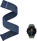Strap Compatible with Garmin Forerunner 965/955/945/935，22mm Replacement Watch band - Woven Nylon with Hook-And-Loop