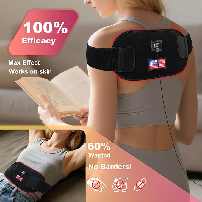 Red-Light-Therapy-for-Body,2026 Upgraded 4 Modes Near Infrared Light for Body Pain Relief,High-Efficiency Spherical Lamp Dual-Wave LEDs(660nm&850nm),Corded-electric for Effective Therapy(12.4*6.1IN)