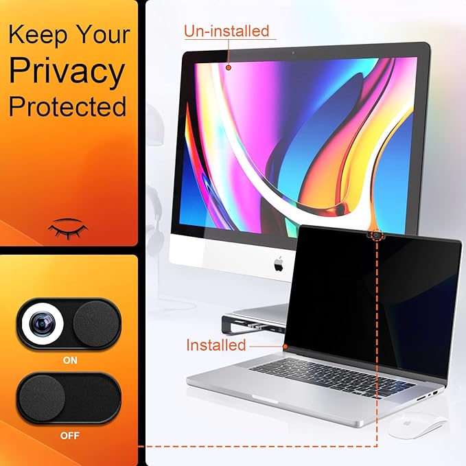 Mamol Magnetic Privacy Screen MacBook Pro 16 Inch 2021-2026 (M1-M2-M3-M4-M5), Removable Anti Blue Light Glare Filter Screen Protector