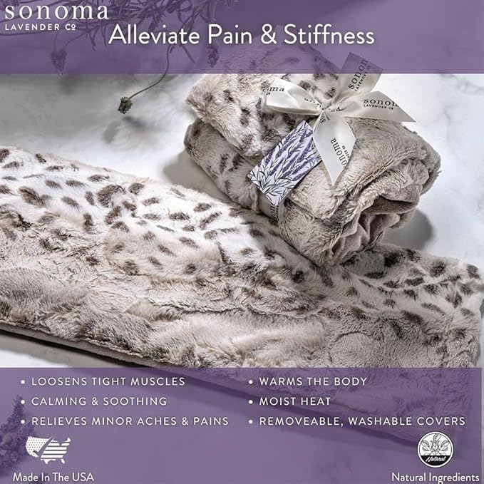 Sonoma Lavender Heat Wrap - Embroidered Lavender
