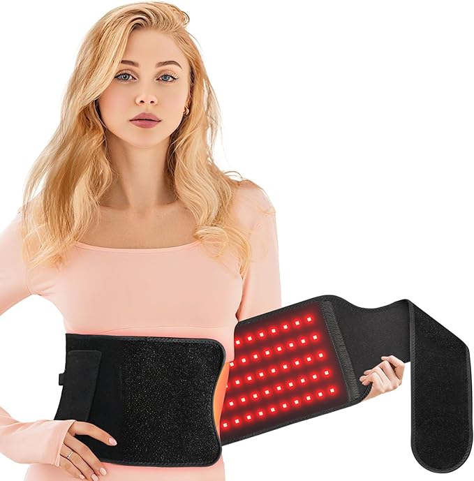 Large Red Light Therapy Belt for Body Pain Relief, 51.2"x7.87", 150 LEDs (660nm+850nm), 3 Therapy Modes & Timer, 5 Intensity Levels, Red Light Therapy Wrap for Arms, Back, Waist & More