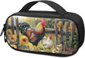 Chicken Rooster Garden Diabetic Supplies Bag Insulin Cooler Case Insulated Diabetic Medication Organizer Carrying Protector with Handle for Insulin Pen, Test Strips, Lancets, Needles