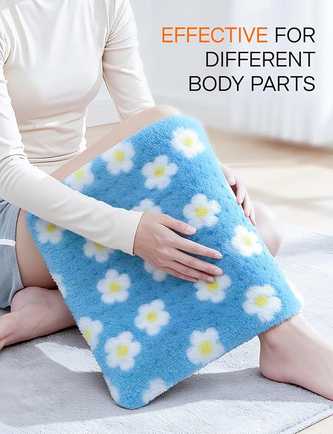 ALLJOY Heating Pad for Back Pain Relief, 24”x 12” Cute Heating Pad for Period Cramps, FSA Eligible HSA, Portable Heat Pad for Neck and Shoulders, Birthday Gifts for Women Men Mom Dad