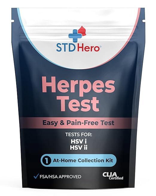 at-Home HSV Test Kit – Health Screening Kit for Men & Women – Discreet Sample Collection – Easy-to-Use Home Testing Kit with Secure Online Results and Lab Processing