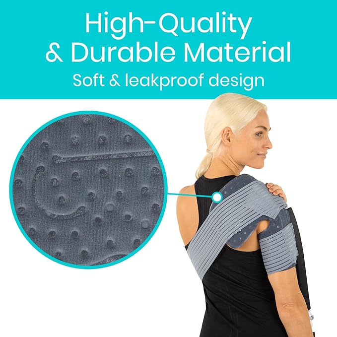 Vive Cold Therapy Machine Replacement Pads for Shoulder - Flexible Ergonomic Reusable Padding for Ice Therapy - Pain Relief System - Shoulder Adjustable Device Accessory to Reduce Swelling (Pads Only)