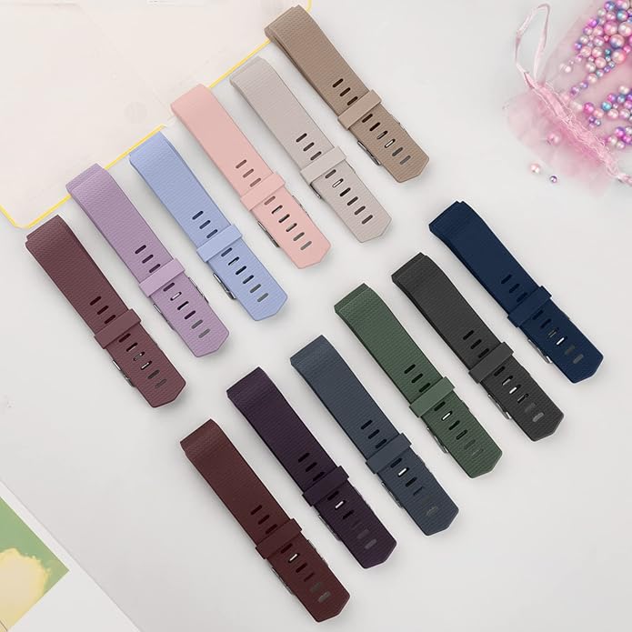 3 Pack Sport Bands Compatible with Fitbit Charge 2 Bands Women Men, Adjustable Replacement Straps Wristbands for Fitbit Charge 2 HR Small Large