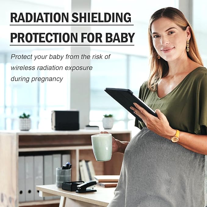 Faraday Blanket: Protection Against Direct Contact from WiFi, Protection Blanket for Cell Phone, Tablet, Electronics (20.5" x 17.5"), Grey
