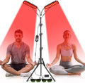 Red Light Therapy for Face Body, Astarexin Dual-Headed Infrared Light Therapy Lamp with Stand - 660nm Redlight and 850nm Near Infrared Light Therapy Device for Fully Body Pain Relief