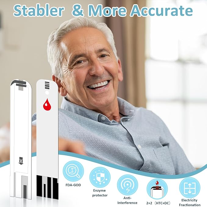 TD-4125 Blood Glucose Test Strips for Diabetes, 100 Count Blood Sugar Test Strips, Designed for Use with HanrayCare Glucose Monitoring System, Accurate Self-Testing, No Coding Required