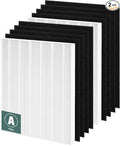 115115 Replacement Filters A for Winix PlasmaWave Air Purifier C535, 5300-2, 6300-2, 5300, 6300, AM90, P300, Funmit 2 True HEPA Size 21 Filter + 8 Activated Carbon Pre-Filters