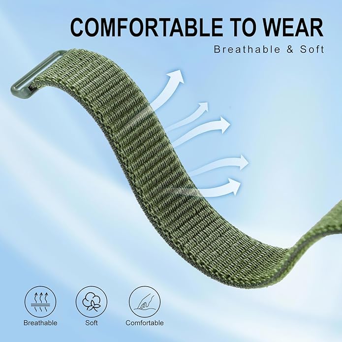 Nylon Loop Sport Replacement Strap Compatible with Hume Band,Adjustable Soft Bands for Women Men,Breathable Wristband for Fitness Tracker