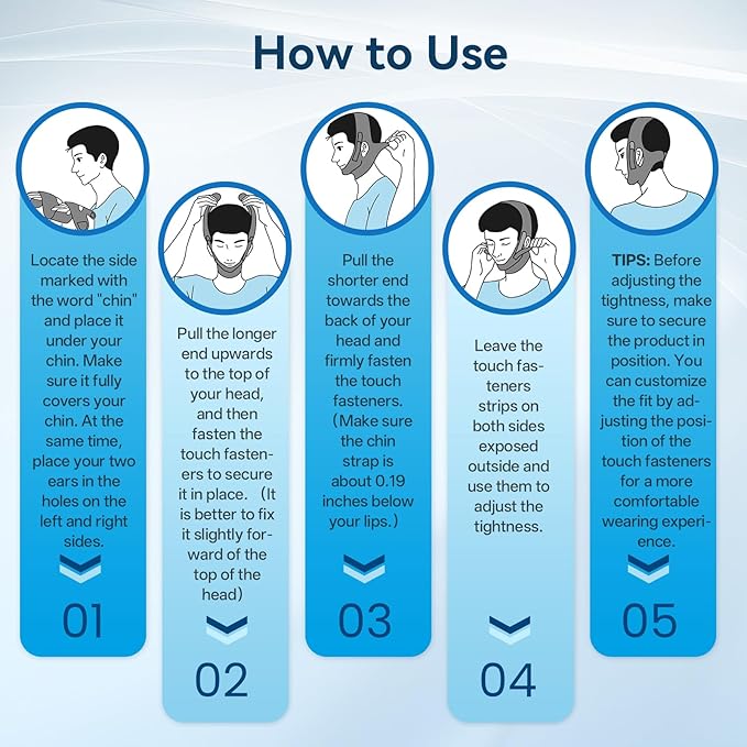 Chin Strap for Sleeping with 4-Side Adjustment, Anti Snoring Chin Strap Elasticity, Anti Snoring Devices Breathable and Durable, Comfortable Snore Stopper for Adults, Green, M