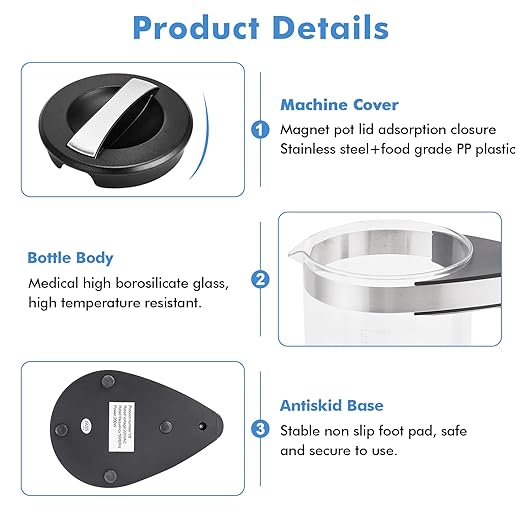 Meticuloso Upgraded Hydrogen Water Generator 110V with SPE and PEM Technology up to 1800 PPB,Hydrogen Rich Water Machine Unlimite Water Quality