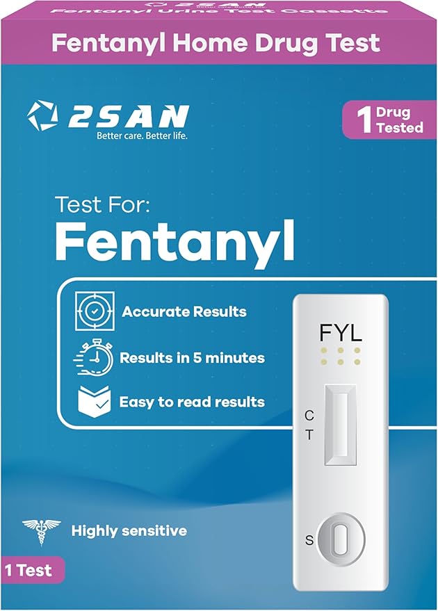 2San Rapid Fentanyl Test – #1 Trusted Brand for Quick & Accurate Detection – Fast 5-Min Home Drug Test – Easy-to-Use Urine Test Kit for Harm Reduction (1 Pack)