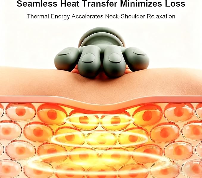 Shoulder and Neck Massager, Bionic Heated Massager, Neck Massager with Fingers, 4D Kneading Massage, Simulates a Real Palm Massage for Comfort, Relax Muscle Tension