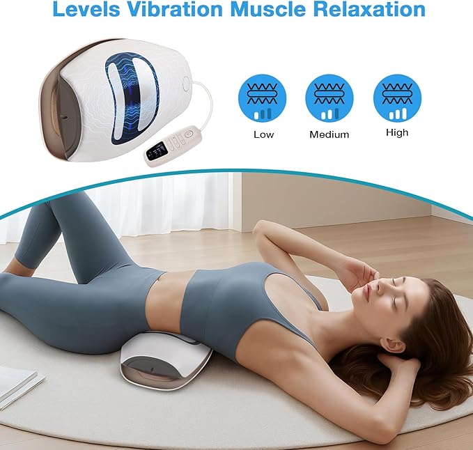 Electric Lumbar Traction Device, Electric Back Massagers Back Stretcher, Vibration Fascia pad, Used for The Waist, is a Waist pad Used After Exercising, Yoga, and Other Sports