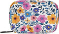 Retro Floral 7 Day Travel Pill Organizer Bag Weekly Pill Box Small Vitamin Supplements Holder with Zipper
