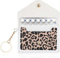 1 Pack Birth Control Pill Case Sleeve Packet 4.3 X 3 Inch PU Leather Wallet Pill Holder Privacy Protection Birth Control Pill Wallet with Key Ring for Pill Card Organizer, White