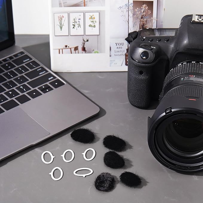 Nezyo 10 Pieces Camera Mic Windscreen Furry Camera Wind Muff Wind Cover Built in Microphone Outdoor Filter for DSLRs Mic Outdoor Windshield