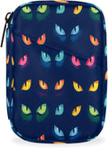 Blue Animal Eyes Pill Case Everyday Travel, 7 Day Weekly Medicine Pill Box Compact Portable Pills Bottle Organizer with Zipper for Daily Vitamin Medicine Holder Bottle Organizers Bag
