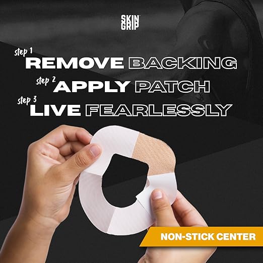 Skin Grip Insulet Omnipod 5 Adhesive Patches Waterproof & Sweatproof (Also Fits Omni pod Dash), Pre-Cut Medical Tape, Ultimate Insulin Pump Protection, Diabetic Sensor Covers, 20-Pack, Tan