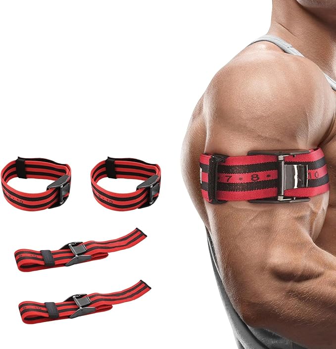 4Pcs Bands Blood Flow Restriction Bands for Arms Legs & Glutes for Occlusion Training Quick-Release Elastic Strap Ideal for Muscle Growth Without Heavy Weights