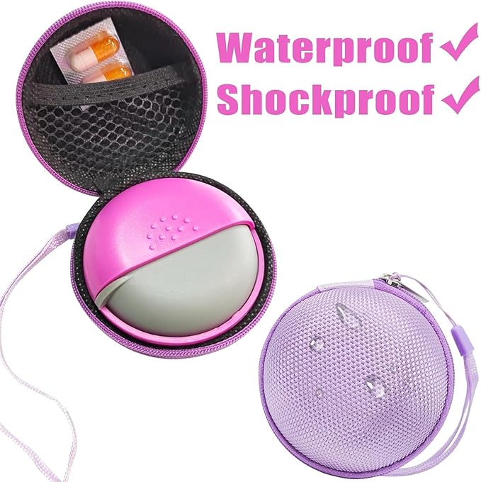 4PCS Pill Cases Travel Pill Organizer Portable Small Pill Box for Purse Cute Round Medicine Container for Pills Fish Oil Vitamine Supplements (4 PCS+4 Bag)