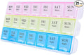 Large Weekly Pill Organizer 3 Times A Day, Moisture-Proof 7 Day Pill Box, Travel Pill Cases Portable for Pills Vitamin Fish Oil Supplements