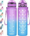 Enerbone 32 oz Drinking Water Bottle with Times to Drink and Straw, Motivational with Carrying Strap, Leakproof BPA & Toxic Free, Ensure You Drink Enough Water for Fitness Gym Outdoor
