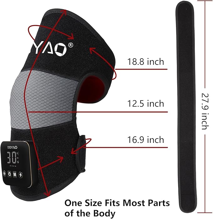 Cordless Red Light Therapy for Knee, Near Infrared Light Therapy Device Pulsing for Body Elbow Shoulder Arm Joint Pain Relief Muscle Relax, Portable for Home Office Business Trip Use