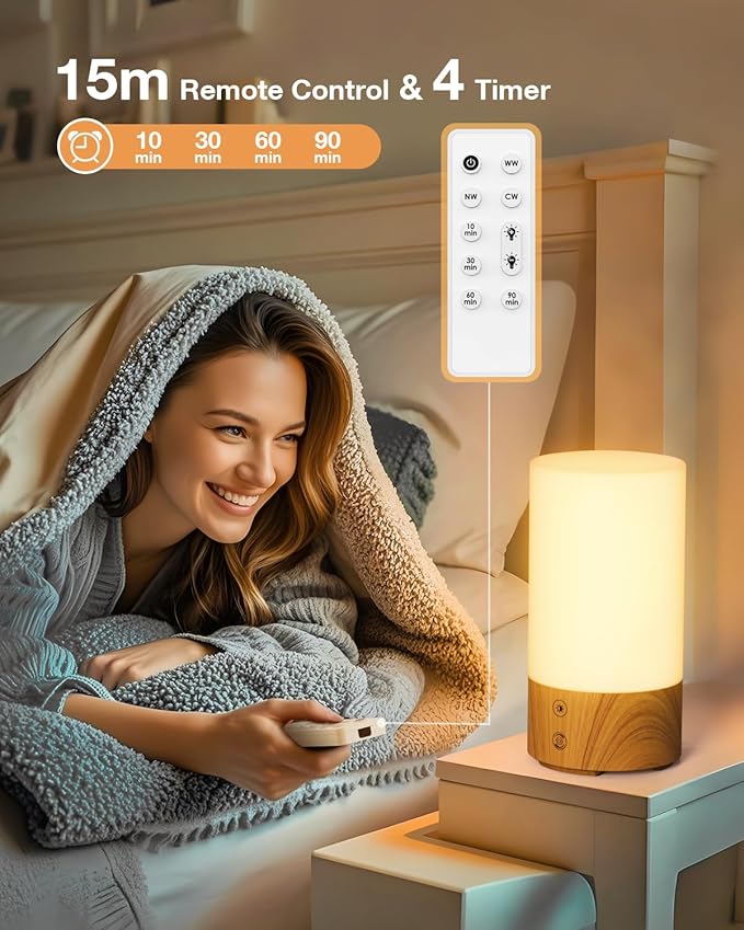 Light Therapy Lamp 10000 Lux Sun Lamp, UV-Free with 3 Color Temperatures, 4 Brightness & Timer, Remote Control, Sunlight for Home, Office, Shift Worker