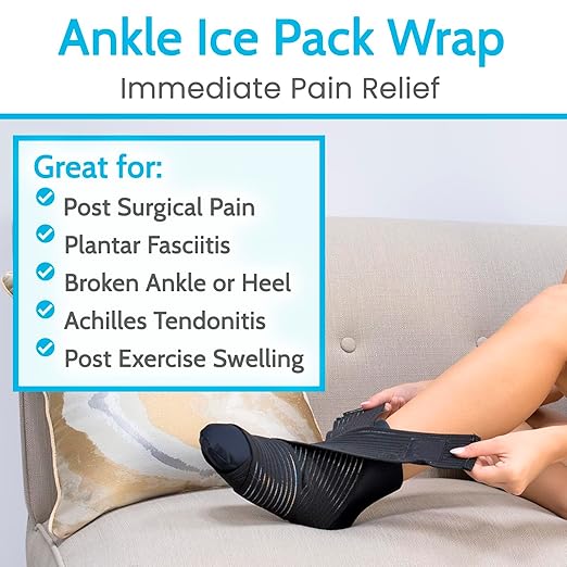 Arctic Flex Cold Therapy Sock - Reusable Ice Cooling Sock for Hot Feet, Heels & Ankles - Pain Relief for Swelling, Bunion, Plantar Fasciitis, Metatarsalgia, Chemotherapy & Diabetic Neuropathy
