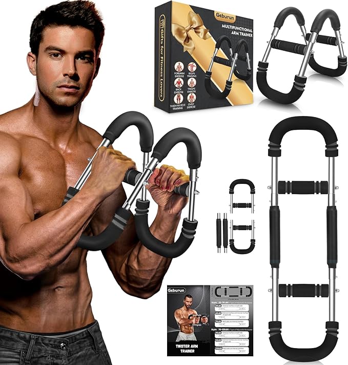 Twister Arm Trainer, 20-120 lb Adjustable Chest Workout Equipment, Gifts for Men Women, Forearm Strengthener Arm Exercise Equipment Ideas Gifts for Dad Husband,Chest Trainer for Home Workout Equipment