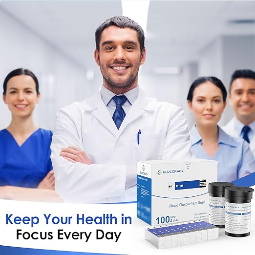 Glucoracy G-425-2/G-425 Blood Glucose Test Strips, 100 Glucose Strips