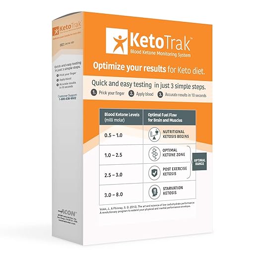 KetoTrak Blood Ketone Testing Kit, 1 Meter, 10 Ketone Strips, 1 Lancing Device, 10 Lancets, Optimize Your Result for Keto Diet by KetoTrak