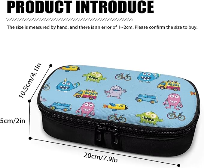 Rnyleeg Insulin Bag for Kids Cartoon Vehicle Bacteria Printed Small Diabetic Bags for Supplies Insulin Cooler Travel Case for Daily Life Trip Diabetic Supplies Storage for Boys Girls