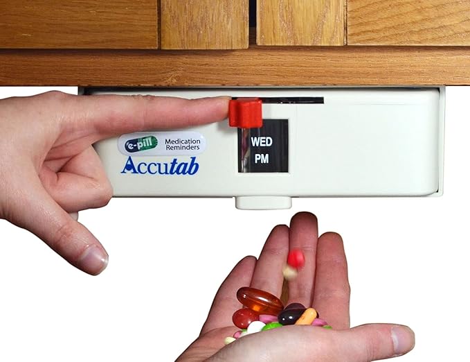 e-Pill Pill Dispenser - Accutab - Weekly - Up to 3 Times Per Day - with Tablet Popper for Blister Packs