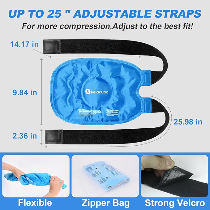 Ice Pack for Knee Pain Relief, Cold Compression Therapy, 2 Pack