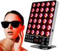 Red Light Therapy Panel for Face & Body – 660nm Red, 850nm Infrared, 590nm Yellow & 415nm Blue LED Light Therapy Device with Timer & Auto/Manual Modes Remote Control