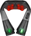 Nekteck Cordless Shiatsu Neck and Back Massager with Soothing Heat, Rechargeable Electric Deep Tissue 3D Kneading Massage Pillow for Shoulder Leg Body Muscle Pain Relief, 3 Speed Intensities