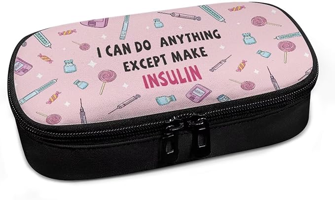 Rnyleeg Pink Diabetic Bags for Women Small Size Insulin Bag for Diabetes Portable Medicine Travel Case for Insulin Pen Glucose Meter Cases