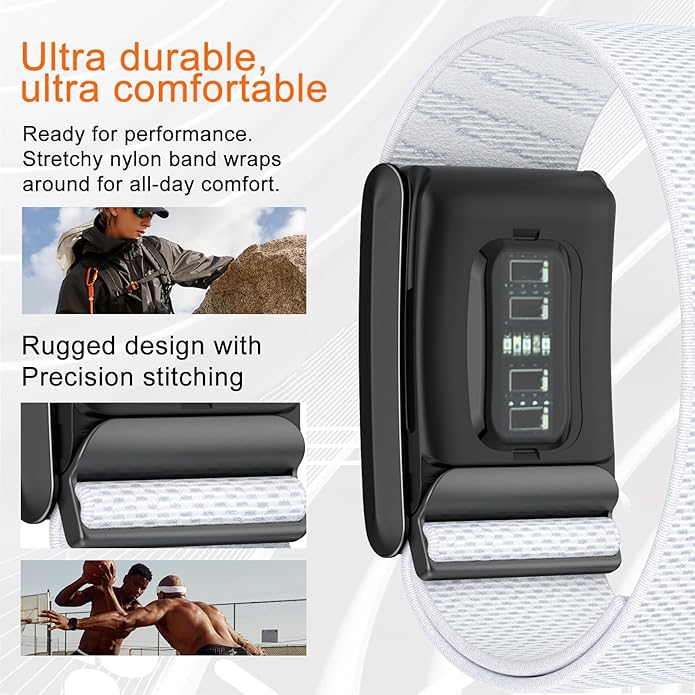 surundo Nylon Sport Band Compatible with Whoop Band 4.0 Strap Men Women with Bumper Case, Breathable Nylon Adjustable Waterproof Replacement Wristbands Straps for Whoop 4.0