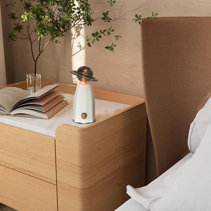 Scarecrow Waterless Essential Oil Diffuser Glass Nebulizing Diffuser for Large Room Wireless Portable Rechargeable Aroma Diffuser Glass Aromatherapy Diffuser for Home Office Yoga Spa Gift of Fragrance