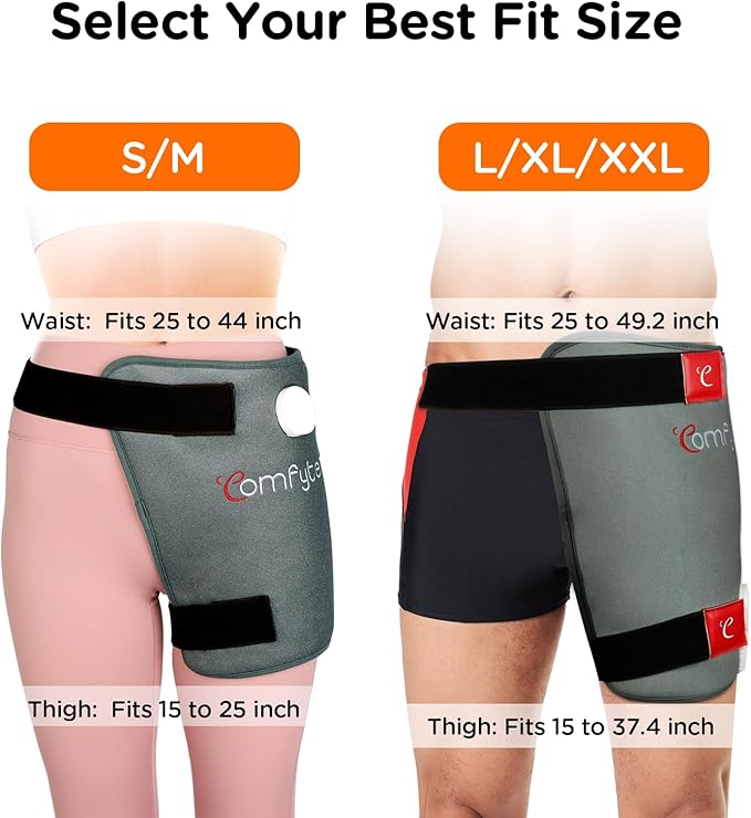 Comfytemp Hip Heating Pad, HSA Store Eligible Items，Birthday Christmas Gift for Mom Women Wife Men Dad, FSA Eligible Hip Brace for Lower Back Thigh Buttock Electric HSA Heat Pad Hot Relax (L/XL)